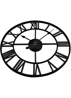 Timelike Timelike Large Roman Wall Clock, Rustic Vintage Metal Wall Clock Oversized Big Wall Clock Home Living Room Art Wall Decor (Black, 16 Inch)  - Image 2