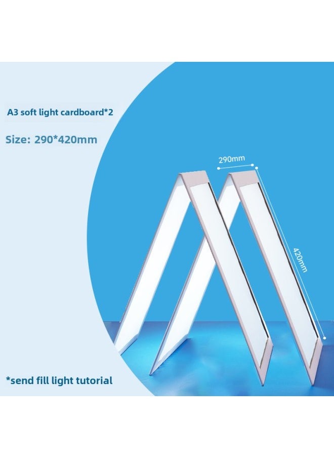 Generic Soft Light Board Photography Foldableable Soft Light Screen Jewelry Photography Paper Props Butter Paper Photography Light Transmitting Board-Body Color:A3 Large Desktop Soft Light Board*2  - Image 1