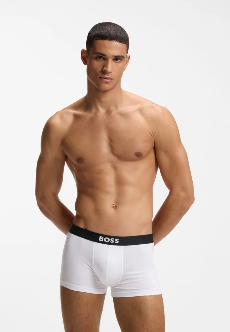 BOSS Three-pack of trunks in stretch cotton