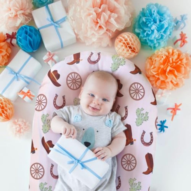 4 Pcs 32 x 16 x 3 Inches Western Bassinet Sheets for Boys Cowboy Crib Sheets Set for Bassinet Mattresses, Rectangle Soft Breathable West Jockey Print Newborn Bedding for Girl Boys - Image 5