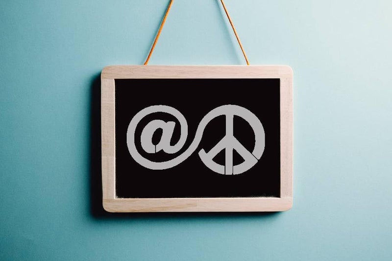 STENCILAIR Reusable "at Peace" Sign Stencil 8.5" x 11" - Custom Design for Serene Crafts and Decor - Image 3
