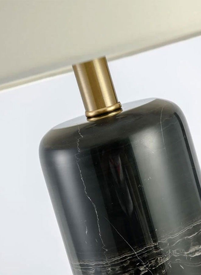 إنارة سيرة اباجورة إضاءة كلاسيك رخام أسود غطا أبيض - Image 4