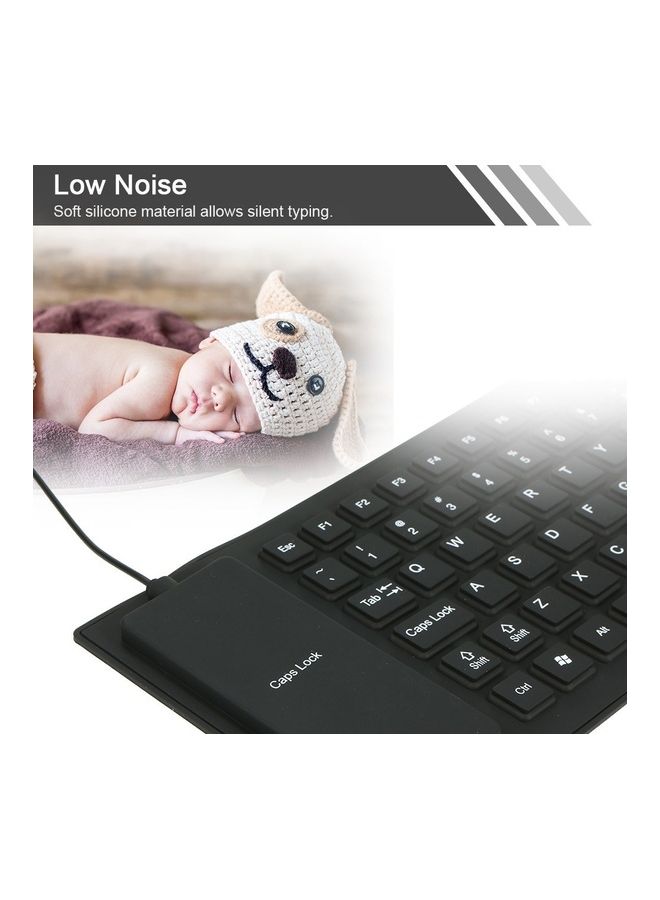 نيبمينينت لوحة مفاتيح مرنة مزودة ب 85 مفتاحًا ومنفذ USB لون أسود - Image 5