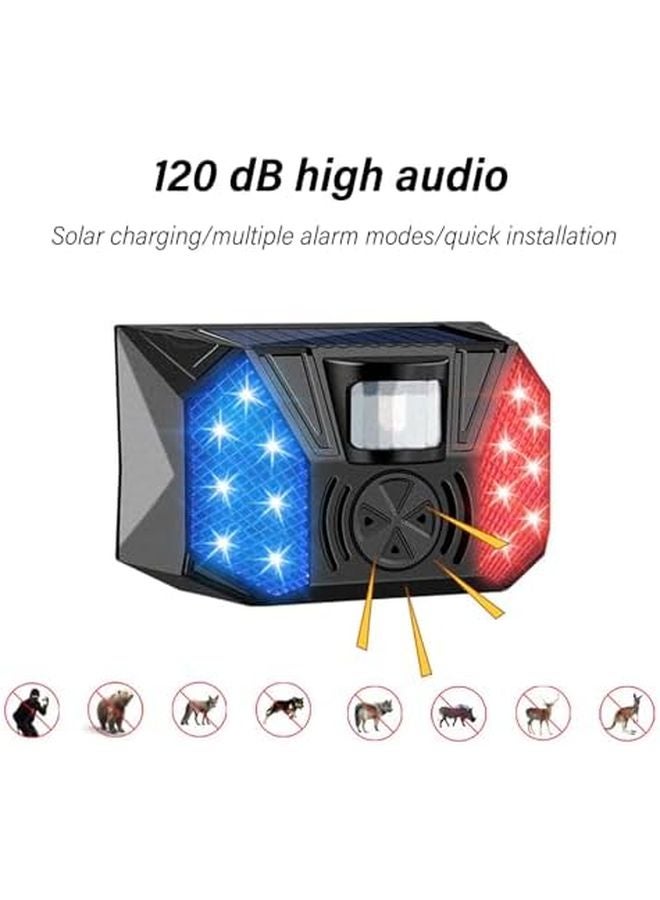 Solar Motion Sensor Security Light Outdoor Waterproof Alarm System - Image 3