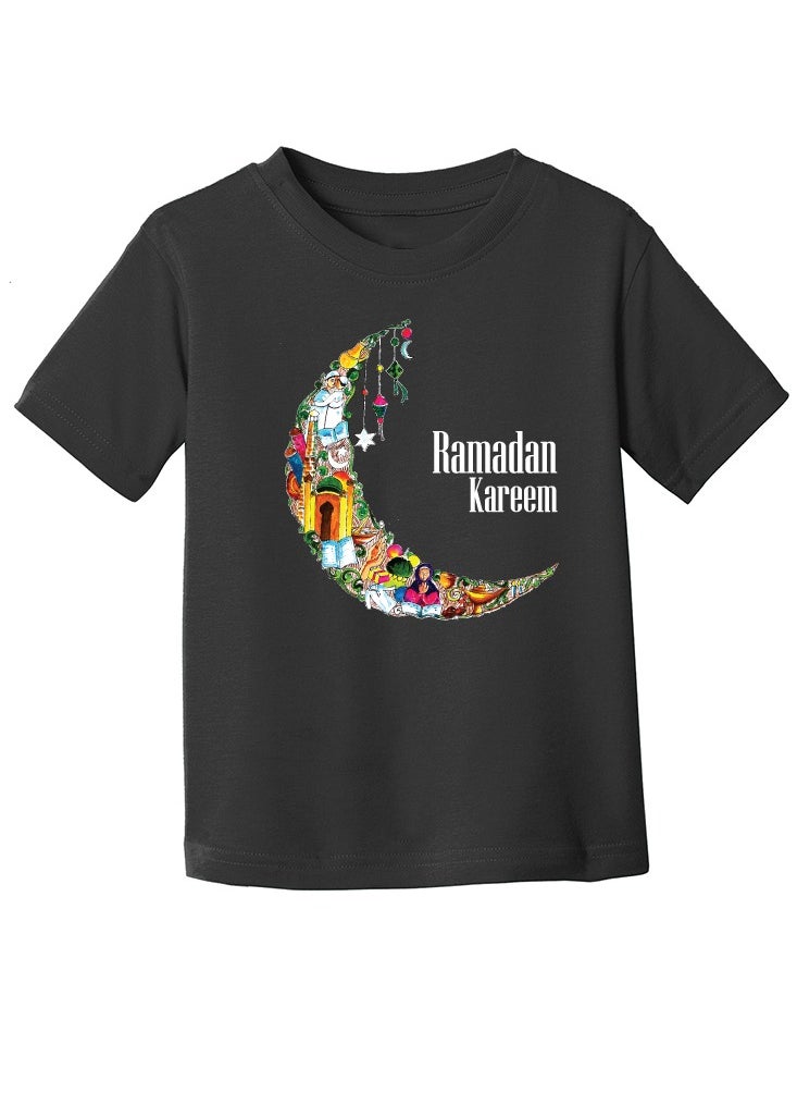 PRINTSHOP4ME Ramadan Mubarak Girl’s Cotton T-Shirt - Round Neck Short Sleeve T-Shirt for Girls - Ramadan Gift for Girls  - Image 4