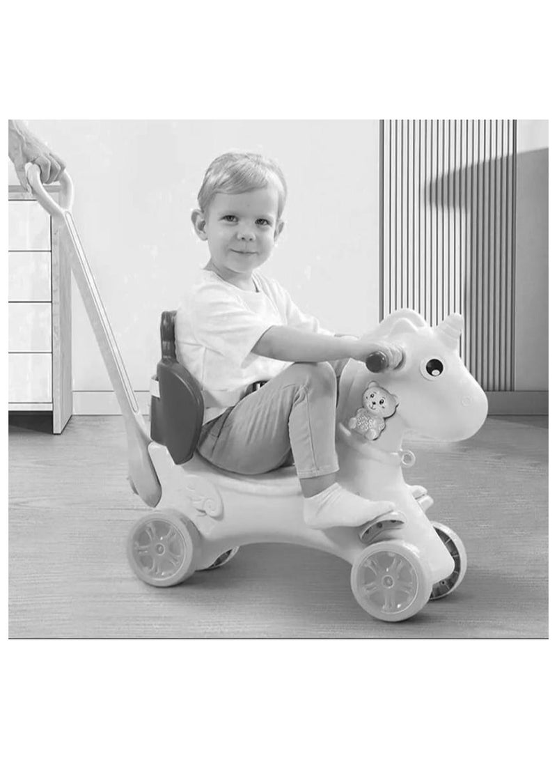 Three-in-one rocking horse for young children, rocking horse, rocking toy with a detachable balance board and footrest  - Image 3