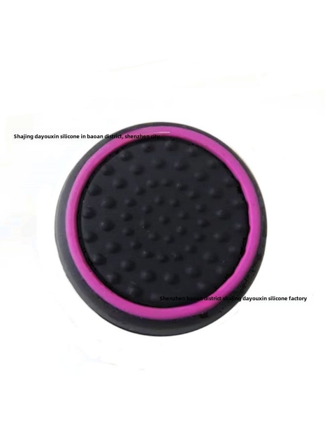 Glowing Mushroom Head Joystick Caps For PS4 PS3 PS5 XBOXONE 360 Dual Color Handle Silicone Caps Night Light Gaming Accessories-Product Color:Black Background Powder Ring 1 Grain  - Image 1