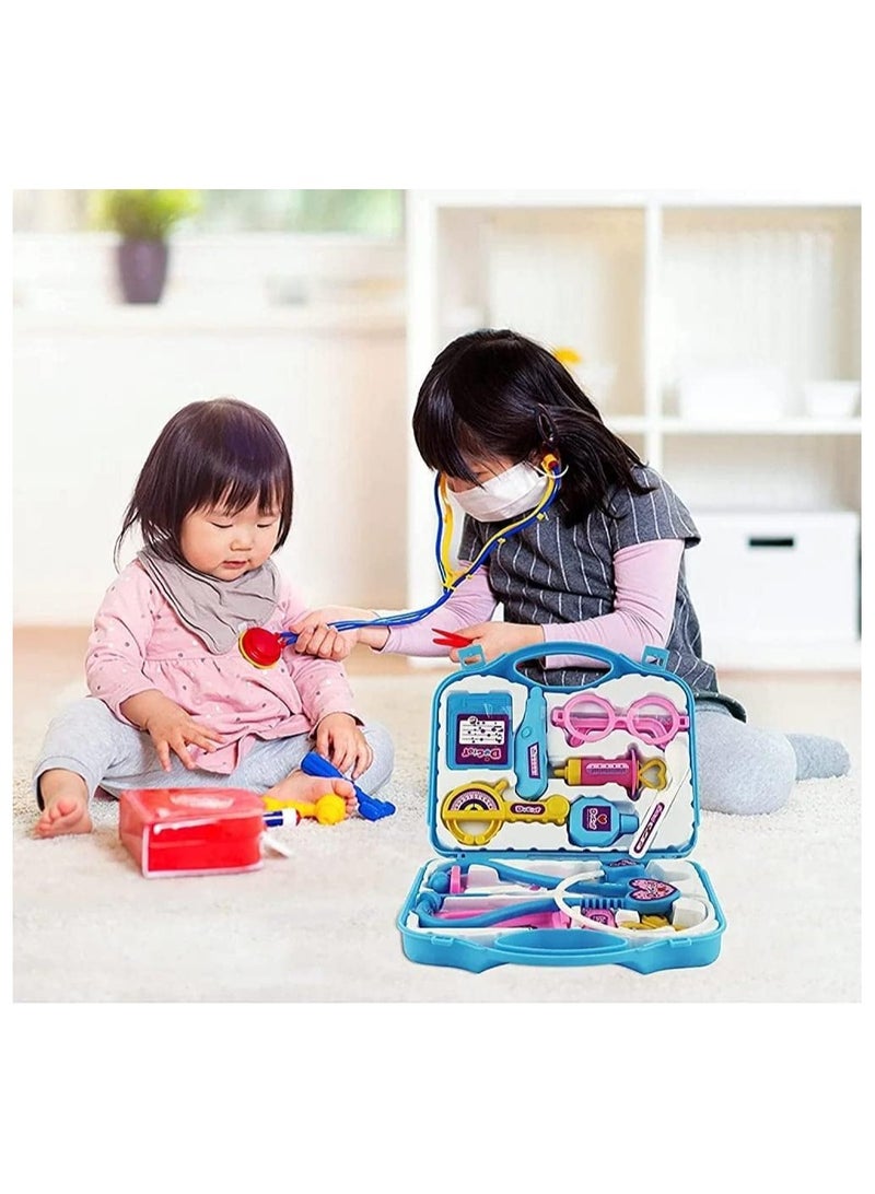 شنطة سفر قابلة للطي مع ملحقات طبية صغيرة للعب التظاهري للأطفال من ماي هودوينك®، مجموعة ألعاب للعب الأدوار للأطفال من الجنسين بعمر 3 سنوات فما فوق، أزرق - Image 5