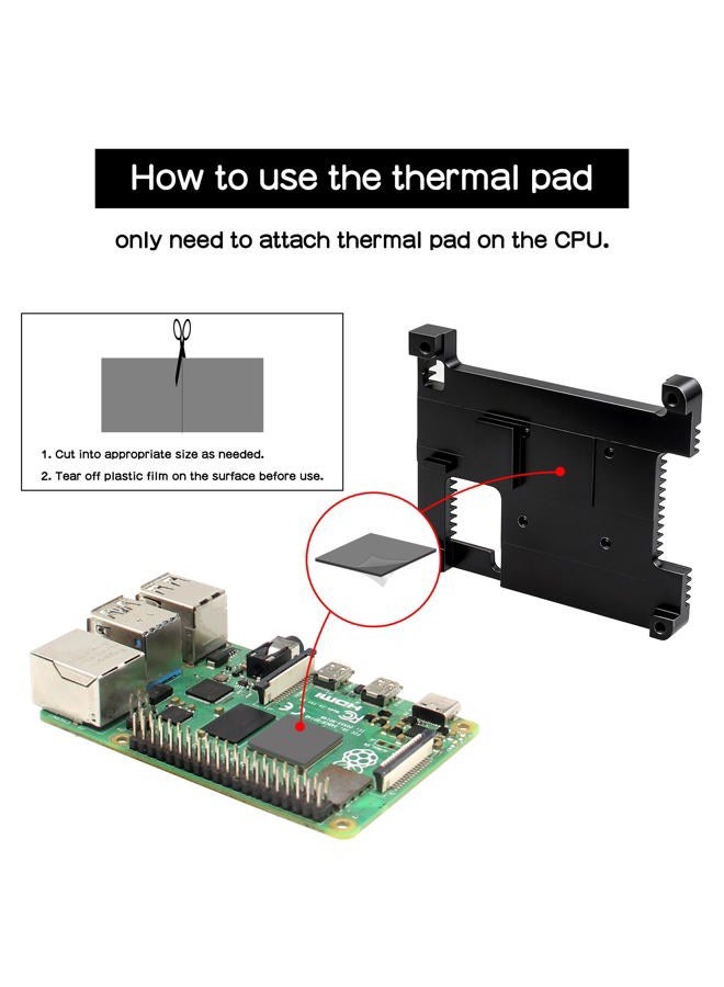 Geekworm 7mm Thickness Embedded Heatsink with Fan (P165-A) for Raspberry Pi 4, Armor Aluminum Radiator with 5V Cooling Fan Compatible with Raspberry Pi 4 Model B Computer - Image 5
