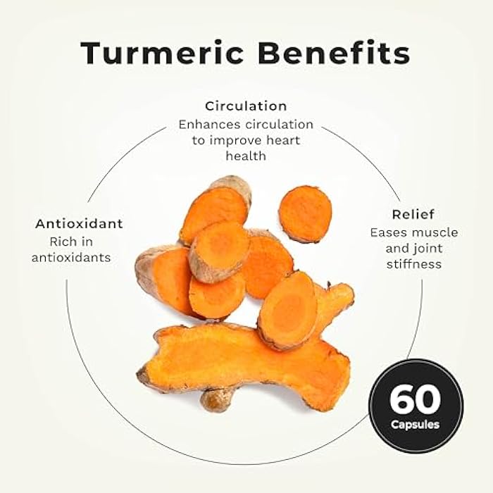 LifeSeasons Essentials Meriva Turmeric - Curcumin Phytosome Supplement - Supports Muscles Joints Bones & Liver - Enhance Circulation & Heart Health - Eases Body Stiffness & Aches - 60 Capsules - Image 2