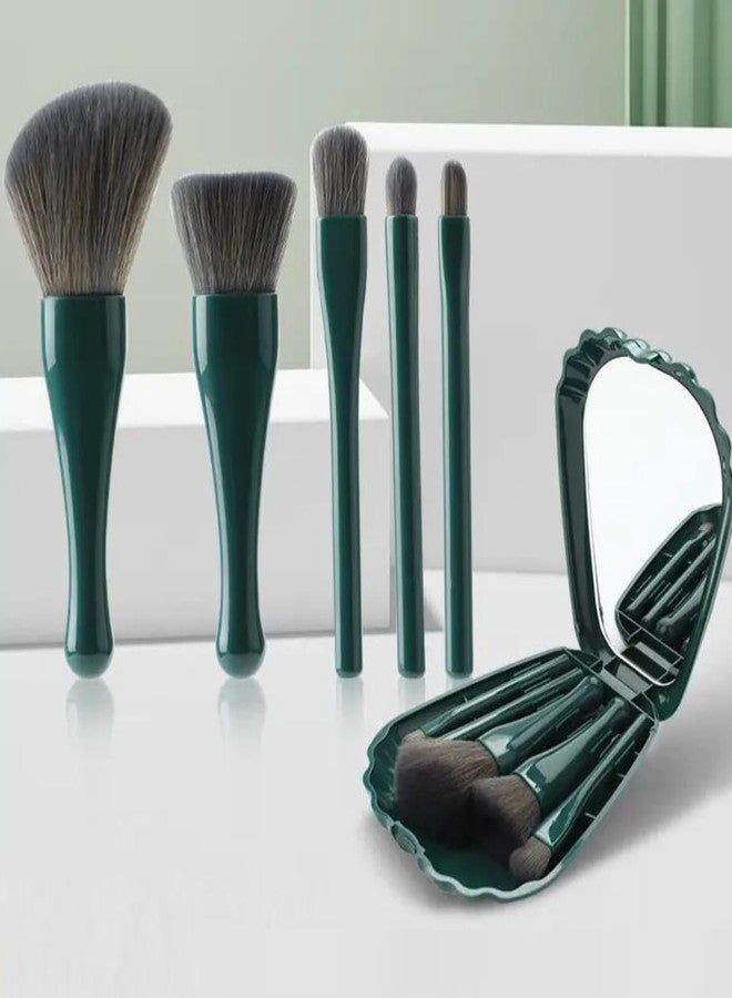 CAVERNSHOP Professional Makeup Brush Set, 5-in-1, Seashell Design, for Eyeshadow, Lipstick, Blush, Bronzer, Highlighter, Concealer - Image 3