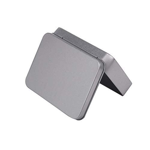 lasenersm 4 Pieces Rectangular Empty Hinged Tin Box Containers Hinged Metal Storage Container for Home Storage or Outdoor Active Storage 4.52 x 3.34 x 0.86 Inch - Image 2