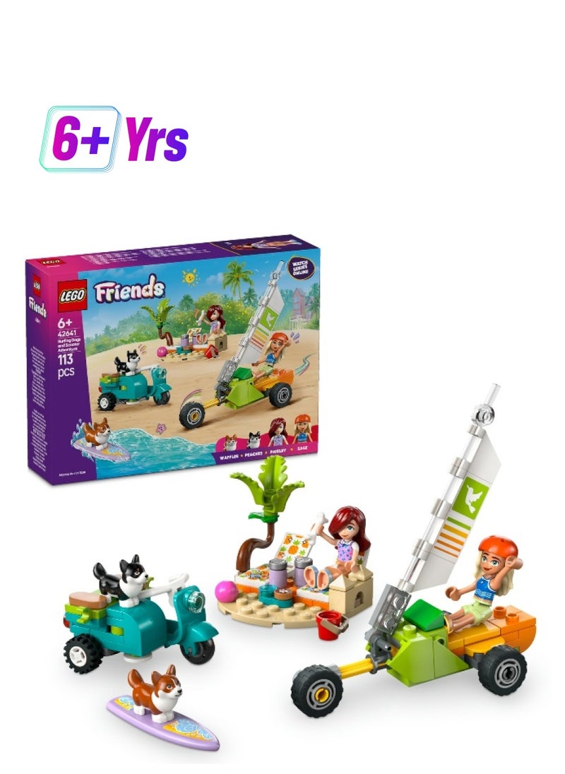 LEGO LEGO Friends Surfing Dogs & Scooter Adventure 42641 Building Set (113 Pieces)  - Image 1