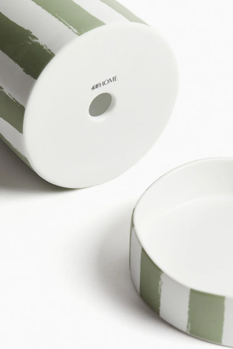 H&M Patterned plant pot and saucer