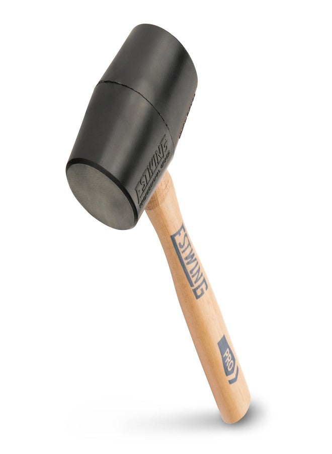 ESTWING Deadhead Rubber Mallet - 12 oz Soft-Face Hammer with Bounce Resistant Head & Hickory Wood Handle - DH-12 - Image 1