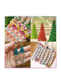 DURKU Beads for Bracelets Kit 8000pcs 3mm Glass Seed Beads Multi Color and 240pcs Alphabet Letter Beads for DIY Jewelry Name Bracelets Making and Crafts  - Image 3