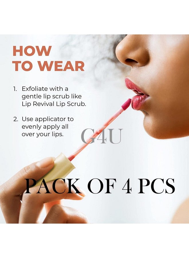 G4U Non Transfer Lipsticks Matt Red Edition Lip Shades Waterproof Long Lasting Lip Colors (4 Pcs Set)101 102 103 104 - Image 4