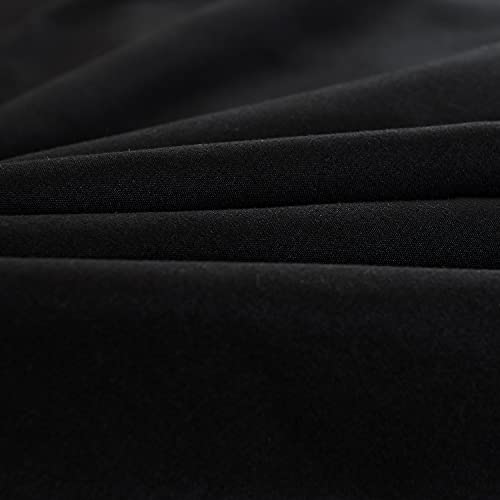 Mengersi Black Four Corner Post Bed Canopy Bed Curtains Sheer Canopy for Adults Girls Bedroom Decoration Lightproof Windproof (Queen, Black) - Image 3