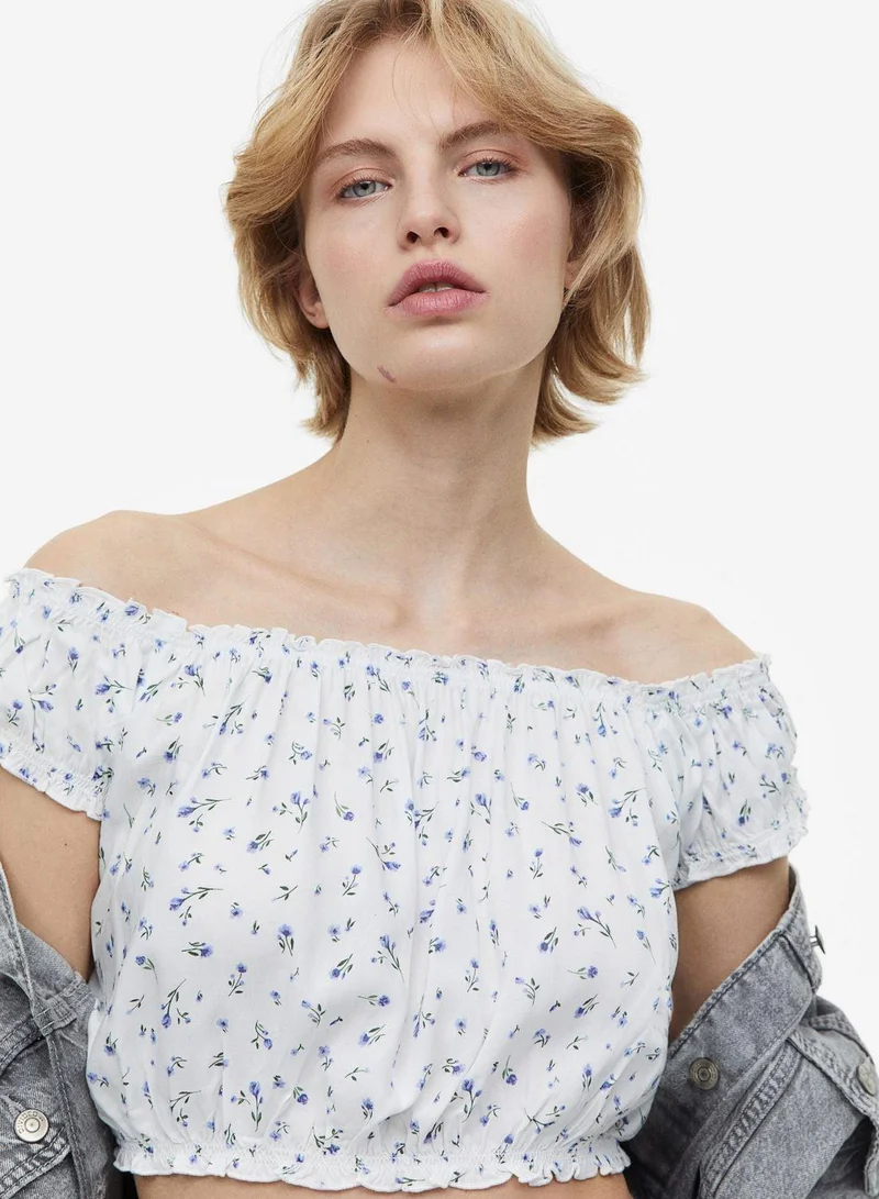 H&M Off Shoulder Crop Top