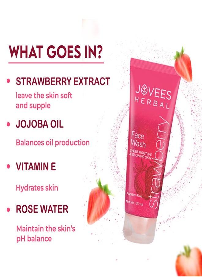 JOVEES HERBAL - Jovees Face Wash Strawberry 120 Ml - Image 1