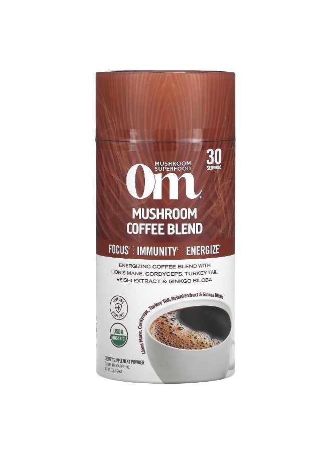Om Mushrooms Om Mushrooms, Mushroom Coffee Blend, 6.24 oz (177 g)  - Image 1