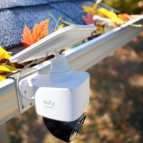 WiTi Gutter Mount Stainless Steel Bracket for Eufy Security SoloCam S340, Solar Security Camera Holder Anti-Rust Screws, No Drill Installation Compatible with IP PTZ DomeCameras Outdoor - Image 2