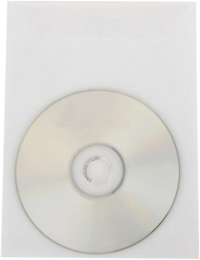 StarTechDeals 100 Clear CPP Movie Plastic Sleeves + 2 Disc Non-Woven Sleeves by - Image 4