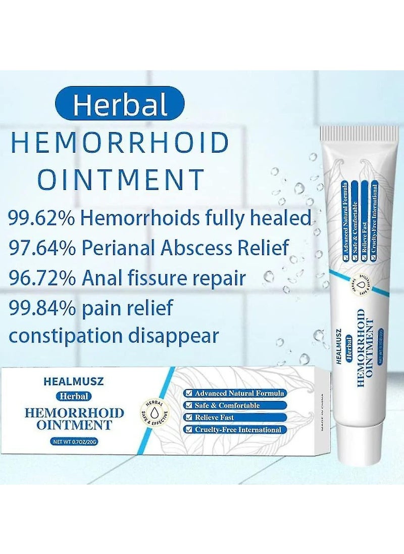 HEALMUSZ - Hemorrhoid Ointment Hemorrhoid Treatment Hemorrhoid and Fissure Ointment Fast Relief Hemorrhoid Cream Healing Formula Fast Acting Treatment Hemorrhoid Symptom Ointment 20g - Image 1