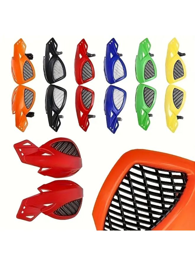 Tangerine Off Road Motorcycle Handlebar Guards Enhanced Ventilation Impact Protection - Image 1