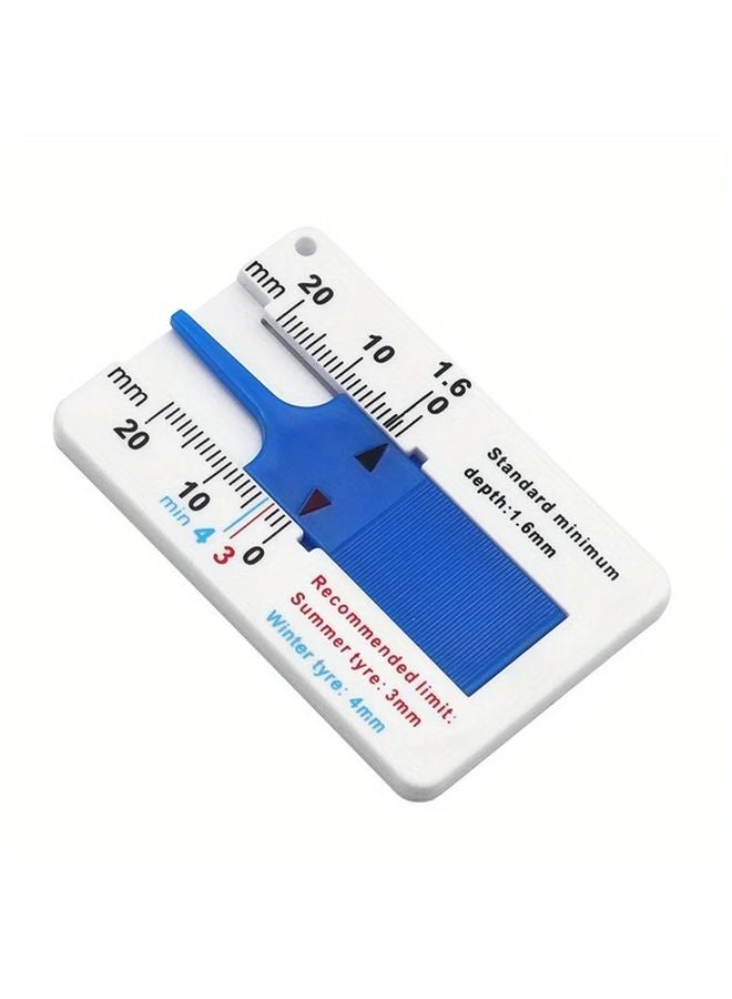 Blue Portable Tire Depth Gauge 0 20mm ABS Vernier Caliper Inch Metric for Car Truck Motorcycle - Image 1