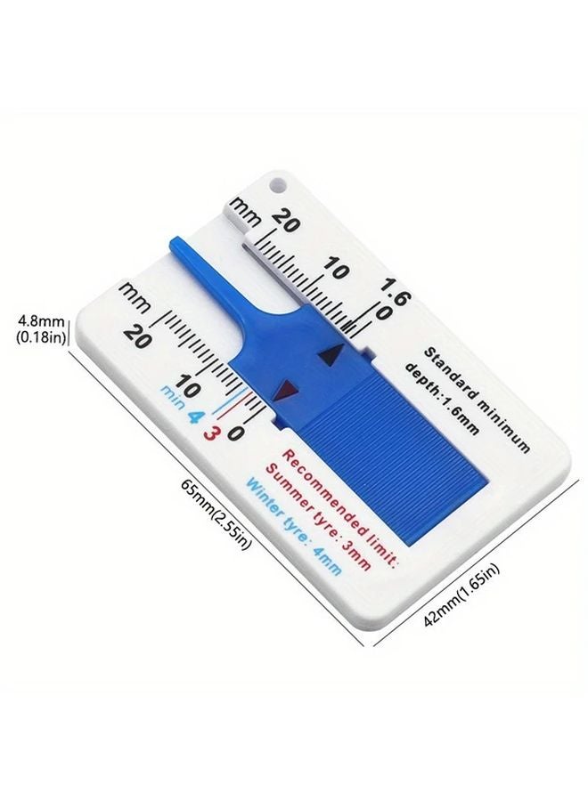 Blue Portable Tire Depth Gauge 0 20mm ABS Vernier Caliper Inch Metric for Car Truck Motorcycle - Image 4