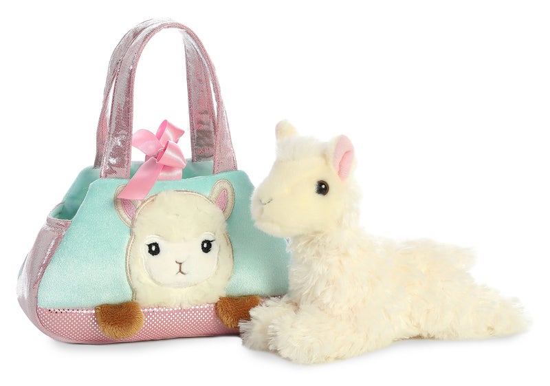 AuroraÂ® Fashionable Fancy Palsâ„¢ Peek-A-Booâ„¢ Llama Stuffed Animal - Plush with Stylish Purse for Dress Up Fun - Perfect for Kids 3+ Years, Costumes, and Birthdays - Multicolor 8 Inches - Image 3