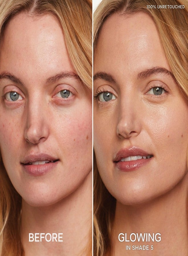 Saie كريم خافي العيوب المتألق من ساي - خافي العيوب للهالات السوداء، الاحمرار والبقع - مكياج خفيف الوزن مصنوع من حمض الهيالورونيك المرطب - درجة 5 (0.17 أونصة) - Image 3