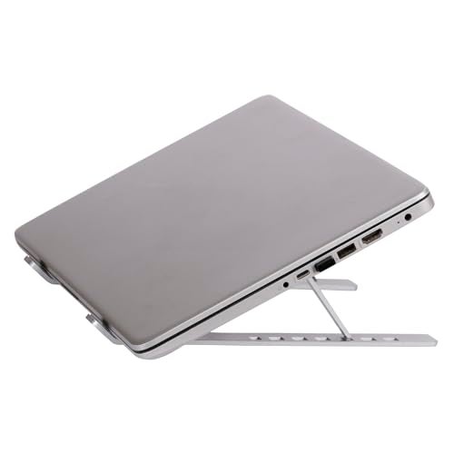 ARTVARKO Aluminum Tabletop Laptop Stand Ergonomic Foldable Portable Laptop Stand Holder Compatible for MacBook, HP, Dell, Lenovo & All Other Notebook (Sliver) - Image 5
