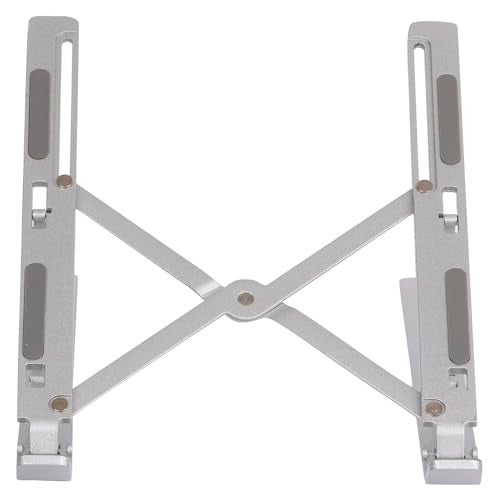 ARTVARKO Aluminum Tabletop Laptop Stand Ergonomic Foldable Portable Laptop Stand Holder Compatible for MacBook, HP, Dell, Lenovo & All Other Notebook (Sliver) - Image 3