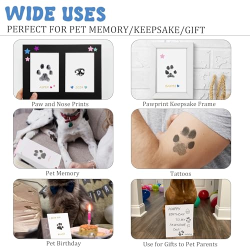 MYPAWLETS Inkless Pet Paw Print Kit,Clean Touch Ink Pad for Dog Paw Prints,Mess-Free Paw Print Stamp Pad for Dogs Cats,Dog Nose Print Kit,Personalized Pet Lover,Dog Mom Gift-4M - Image 4