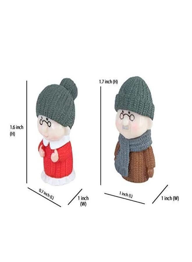 ARUNA DECOR Miniature Old Couple Figurine – PVC Miniature Statue for Garden Decor, Dollhouse Accessory & Unique Gift - Image 3