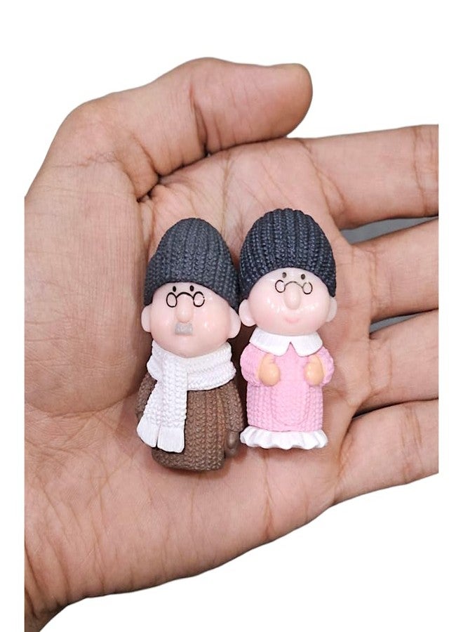 ARUNA DECOR Miniature Old Couple Figurine – PVC Miniature Statue for Garden Decor, Dollhouse Accessory & Unique Gift - Image 2