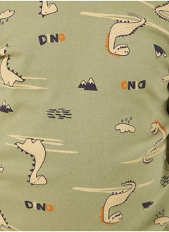 Styli All-Over Print Round Neck T-Shirt and Pyjama Set  - Image 3