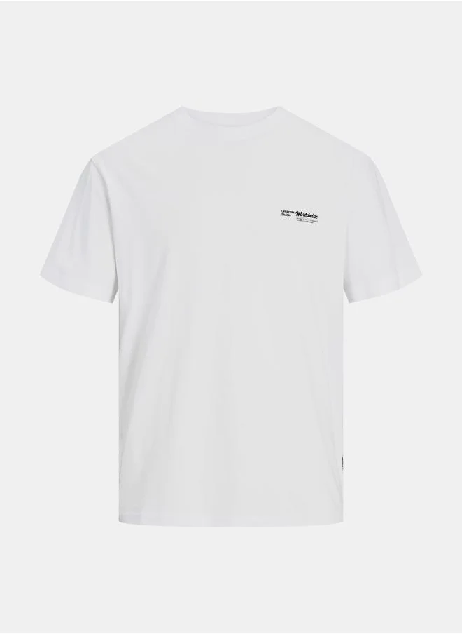 JACK & JONES Quoia Graphic Print Crew Neck T-Shirt