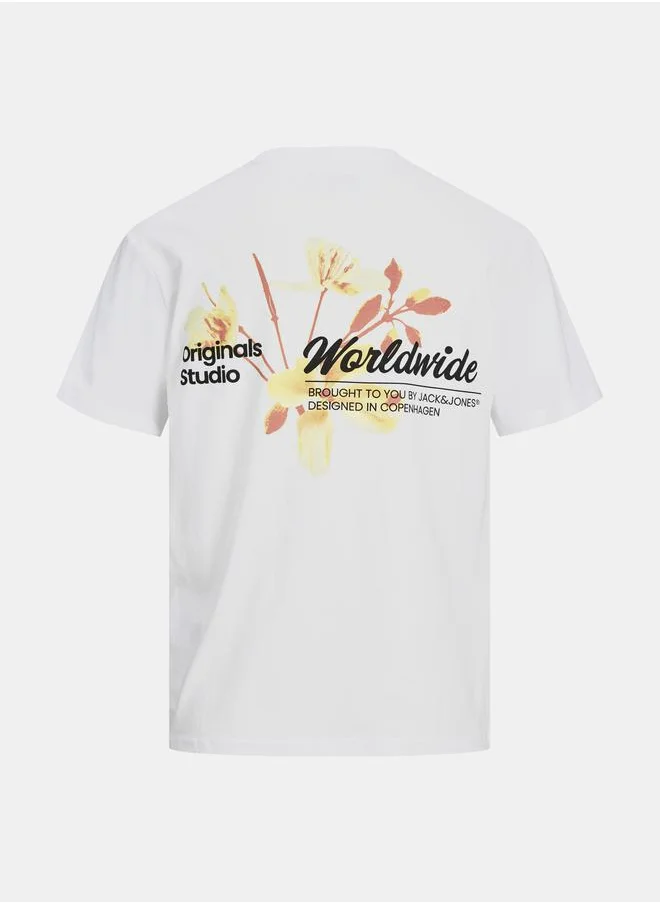 JACK & JONES Quoia Graphic Print Crew Neck T-Shirt