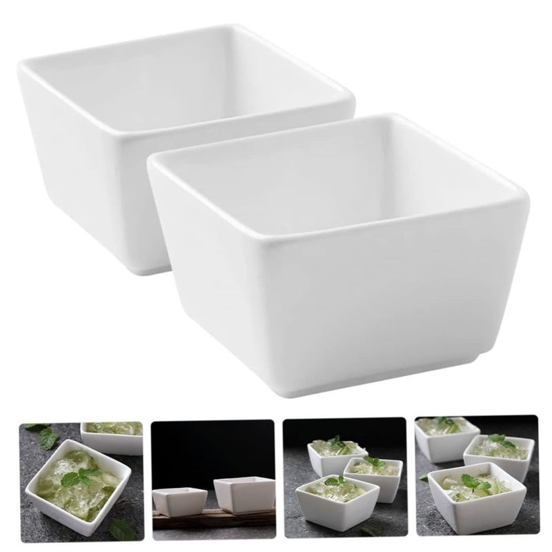 2 Pcs Porcelain Sugar Cube Bowls For Dipping Sauces Seasonings Appetizers Home Picnics Barbecues - Image 5