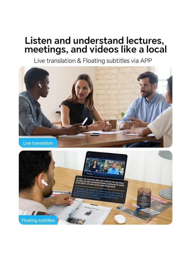 Timekettle Polypal P1 AI Translator Earbuds – 7-in-1 Real-Time Language Translation Device with 138 Languages & Accents, Live Subtitles, AI Summary, ANC Noise Cancellation, Bluetooth 5.3 Wireless Earbuds for Travel & Business - Image 3