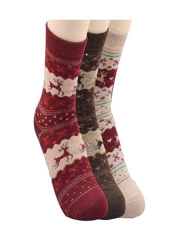 Malvina Girl's Winter Socks without Thumb (Multicolour, Free Size) -Set of 3 - Image 1