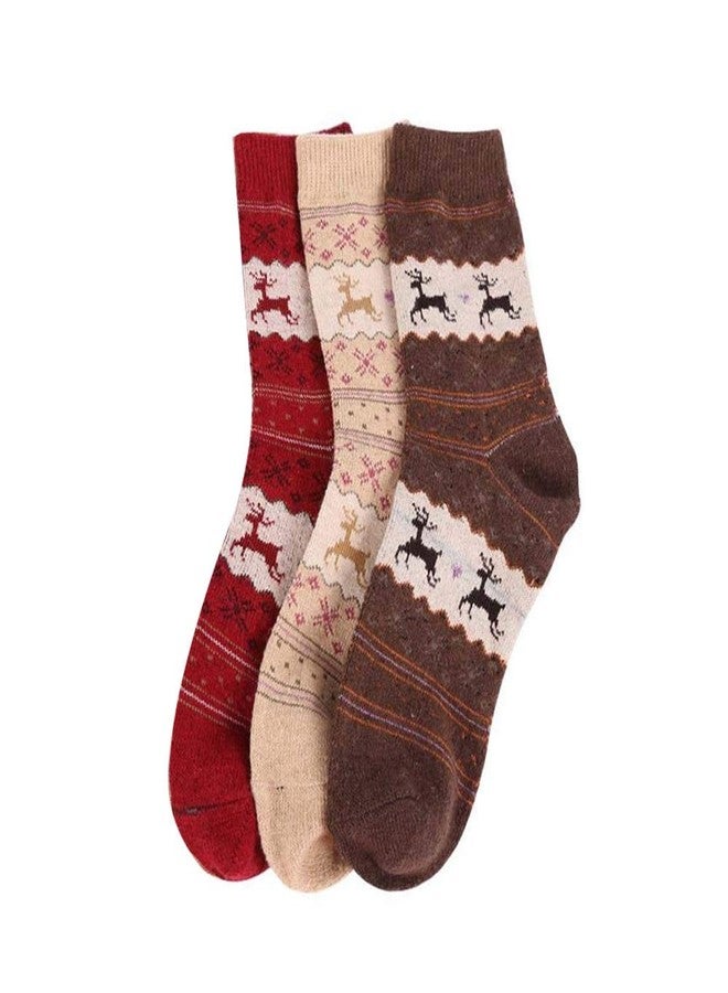 Malvina Girl's Winter Socks without Thumb (Multicolour, Free Size) -Set of 3 - Image 3