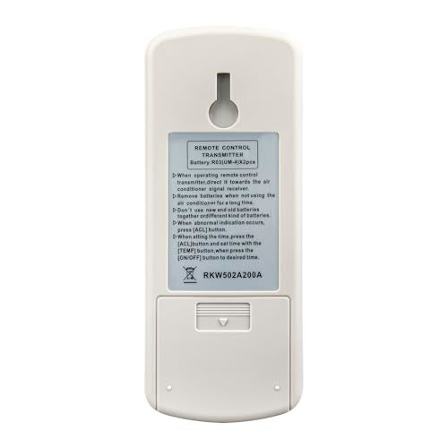 AULCMEET RKW502A200A RKW502A200 Replace AC Remote Control Compatible with Mitsubishi Air Conditioner RMA502A001 RKW502A200B RKX502A001C RKX502A007B RLA502A701R RLA502A700C RLA502A700K RLA502A701l RKW502A200D - Image 2