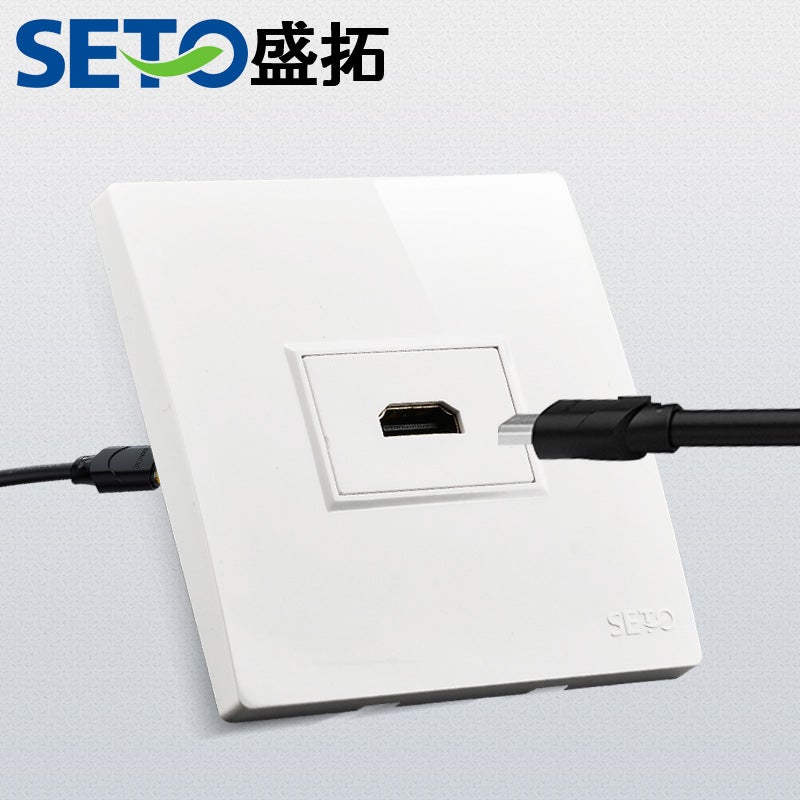 Shengtuo HDMI In-Line Panel Wall Socket – 1 Port Digital Interface for Engineering Wiring - Image 4