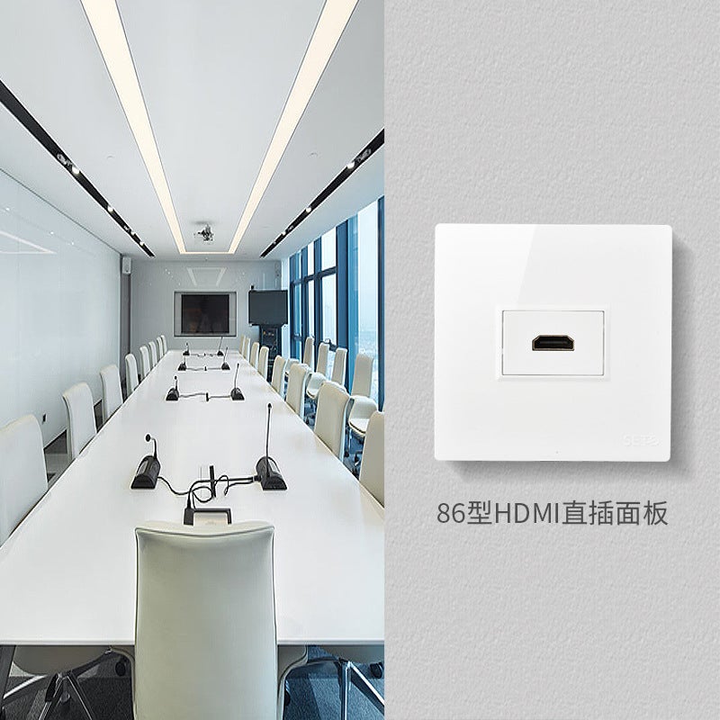 Shengtuo HDMI In-Line Panel Wall Socket – 1 Port Digital Interface for Engineering Wiring - Image 3