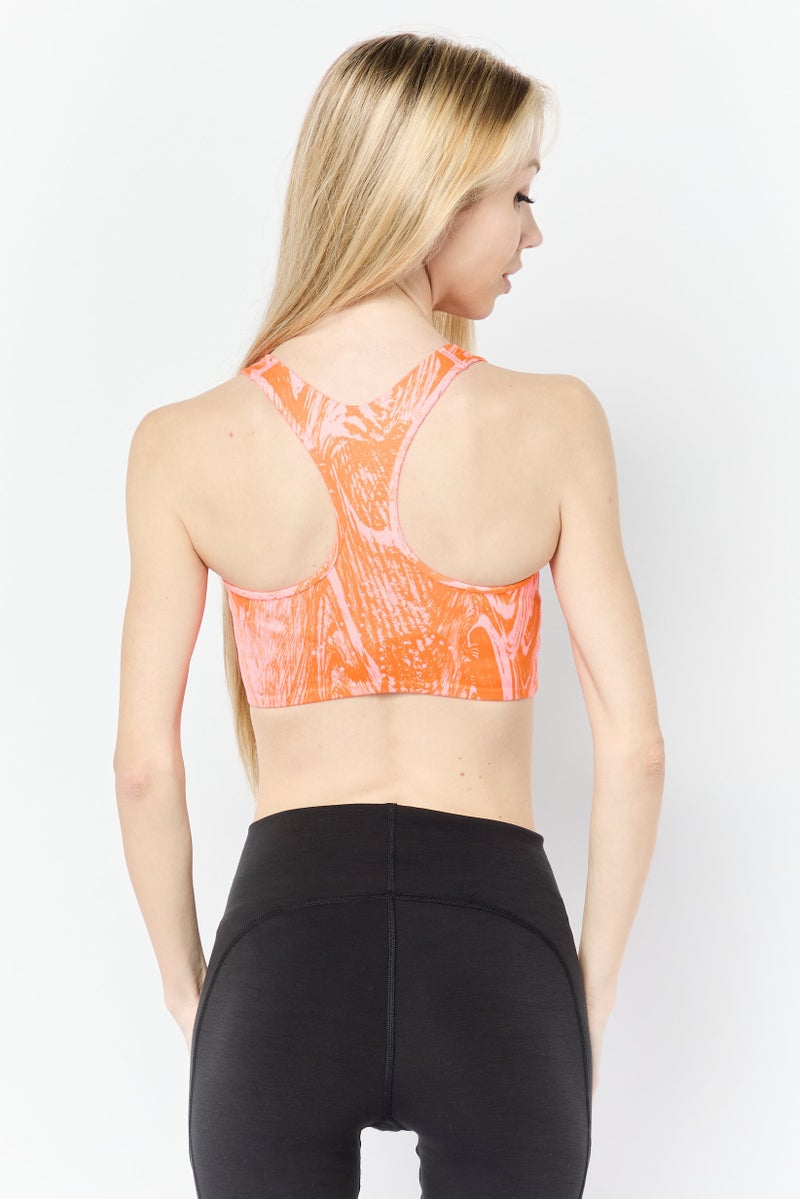 Adidas by Stella McCartney Women Brand Logo Padded Sports Bra, Unity Orange - Image 4