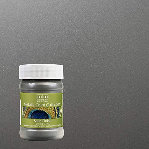 Modern Masters 6 oz Modern Masters ME209 Pewter Metallic Paint Collection, Satin Water-Based Decorative Metallic Paint - Image 2